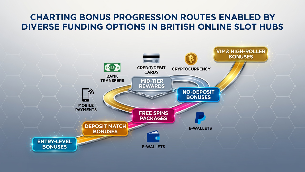 Diagram showing mid-tier bonus unlocks linked to alternative payment methods in British slot platforms