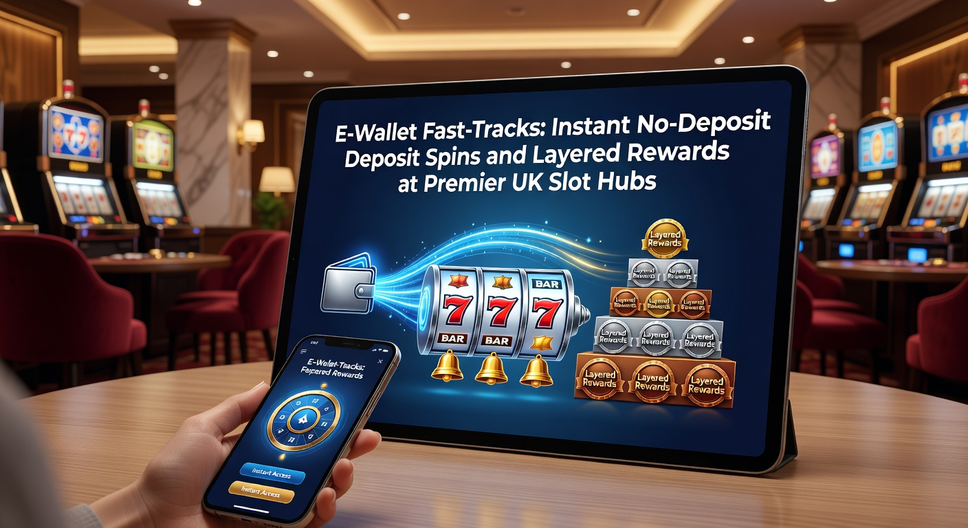 Digital graphic showing swift e-wallet transfers unlocking colorful slot spins and stacked reward icons on a mobile screen