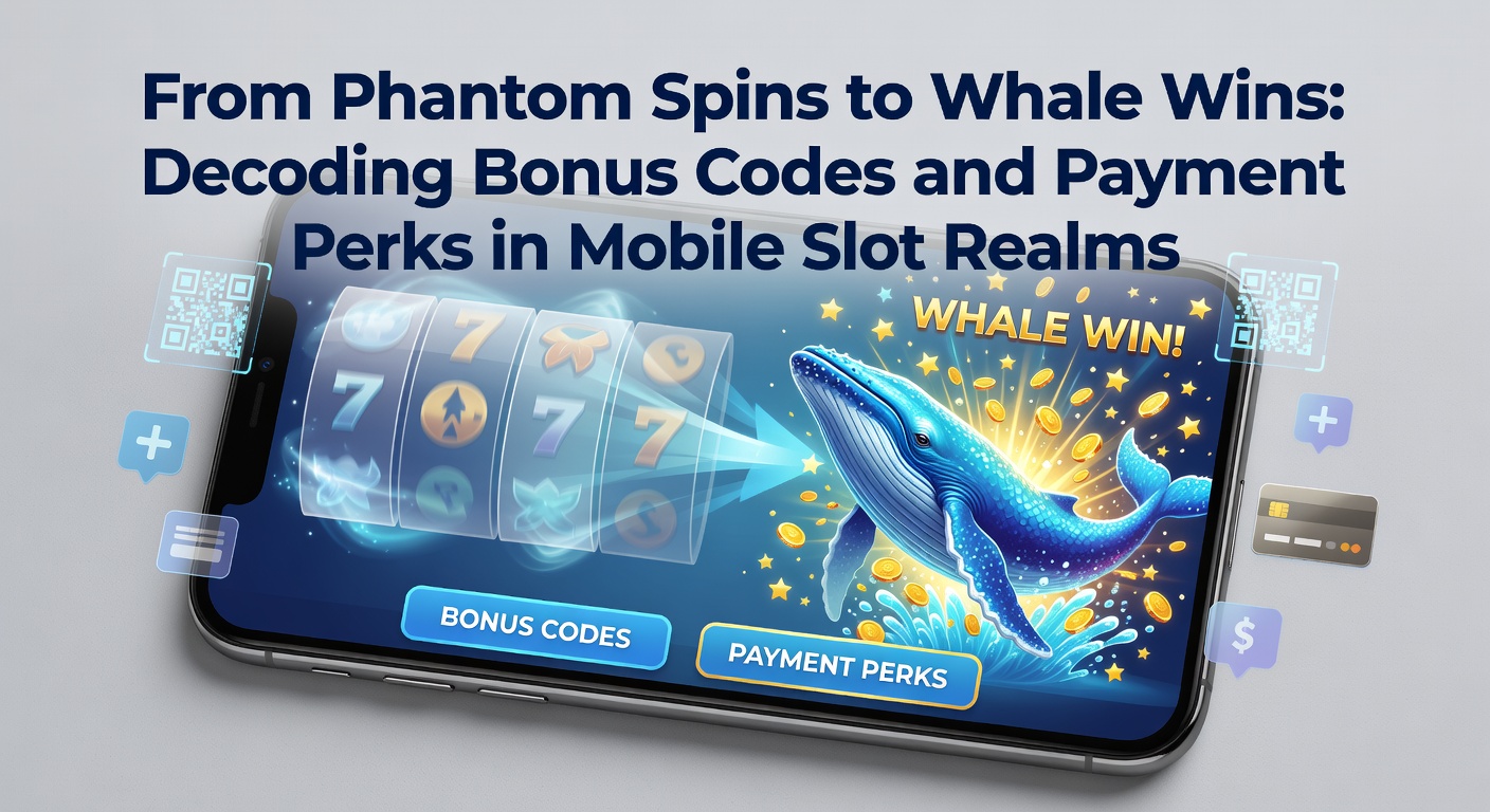 Dynamic graphic of a whale player celebrating a massive slot win on mobile, with cascading bonus codes and payment streams in the background