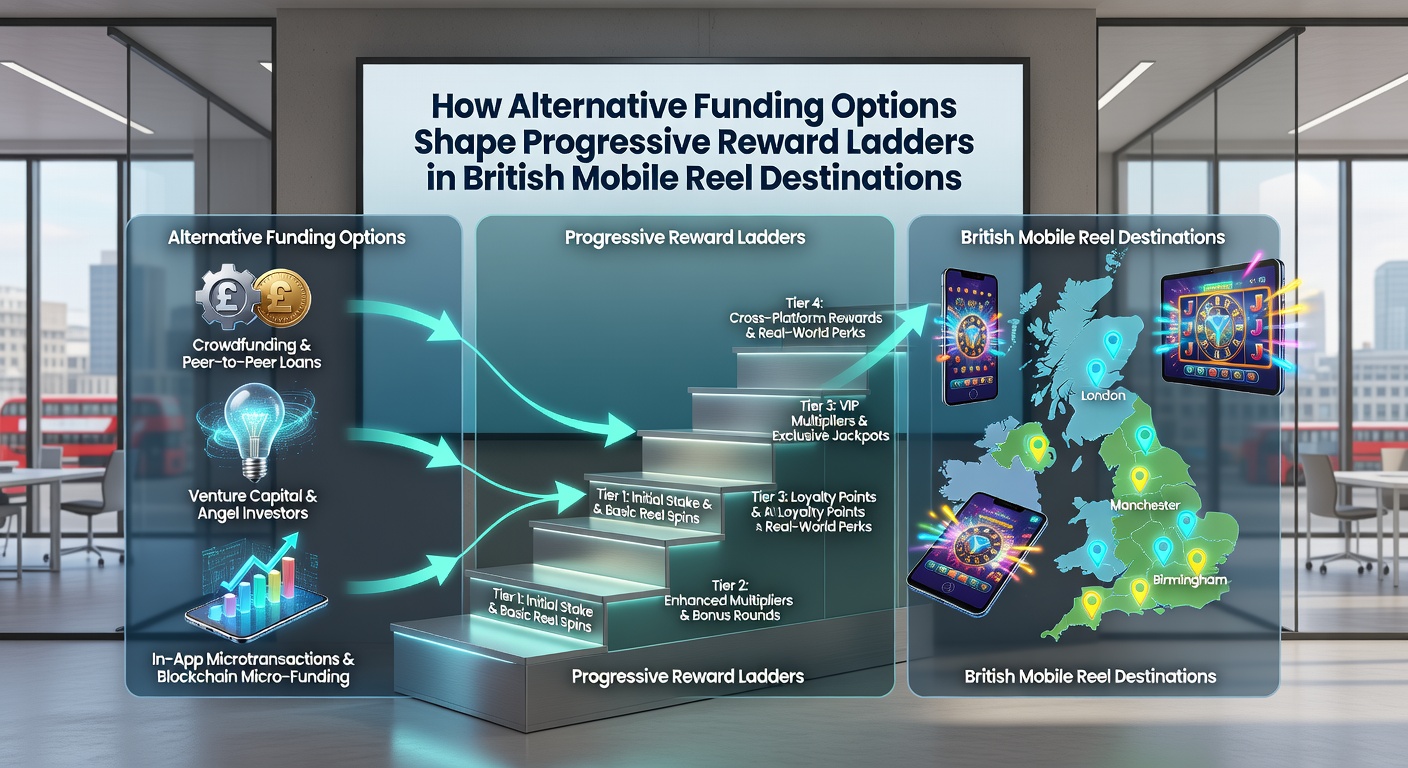 Infographic illustrating how different funding methods connect to progressive reward levels in mobile slot applications